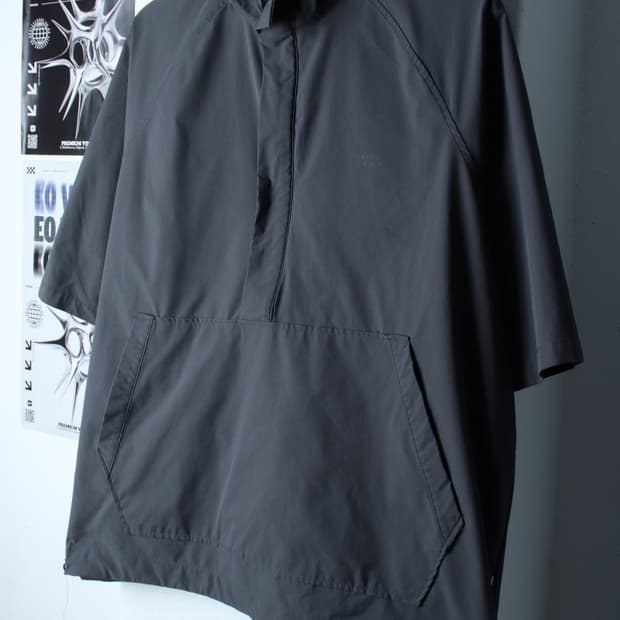 (M-XL) 라퍼지스토어 집업 바람막이 점퍼자켓 반소매 차콜-H31688