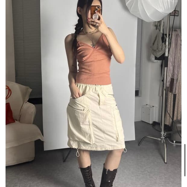 루루서울 Nasty Girl Skirt 아이보리 / 새상품