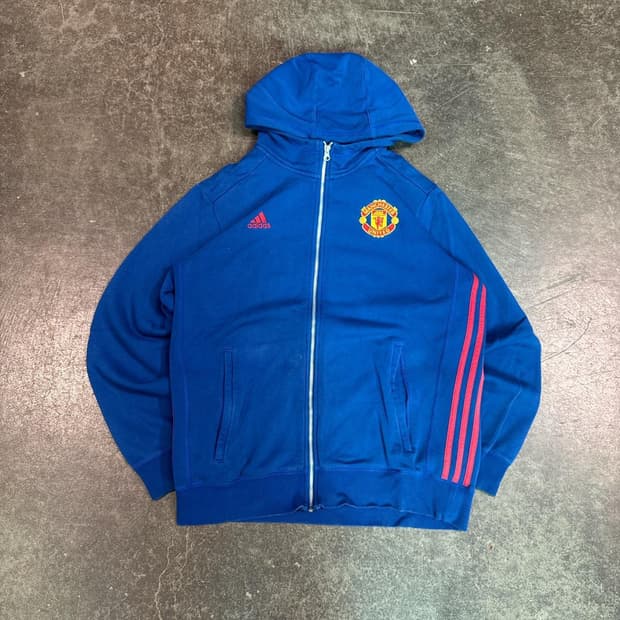  아디다스 맨체스터 유나이티드 3-스트라이프 후드 집업