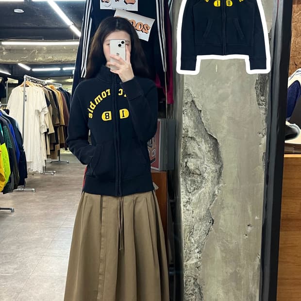 아베크롬비 기모 집업 블랙 키즈 L #csz3760