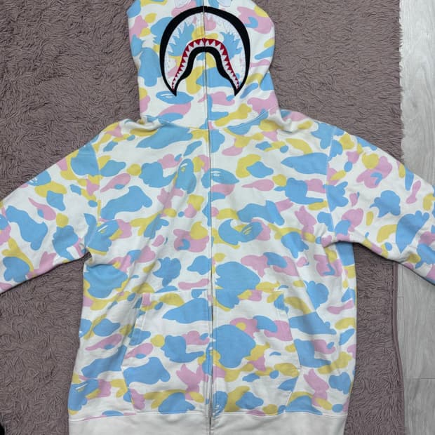 베이프 캔디카모 샤크후드집업