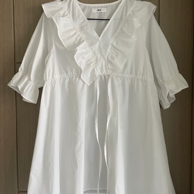 Wego 화이트 프릴 러블리 숏원피스