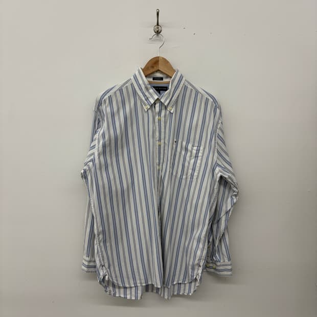 타미힐피거 스트라이프 셔츠 남성XL