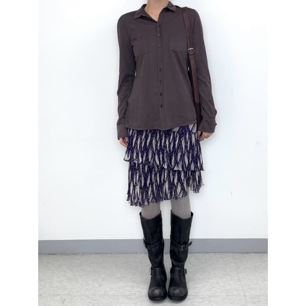 빈티지 미디 스커트