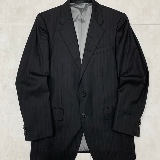 Time 블랙 스트라이프 블레이저