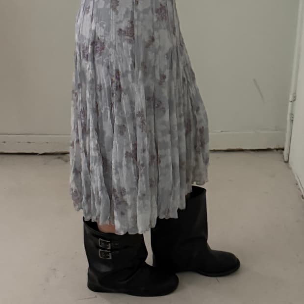 일본빈티지 플로럴 미디스커트