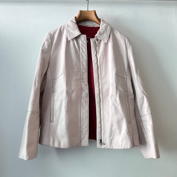 early 2000s pink leather jacket