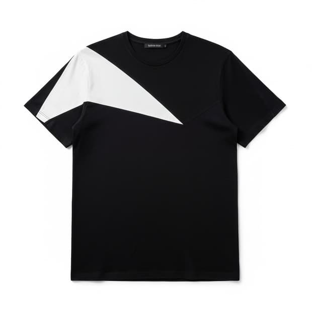 닐바렛 블랙/화이트 반팔 티셔츠 M