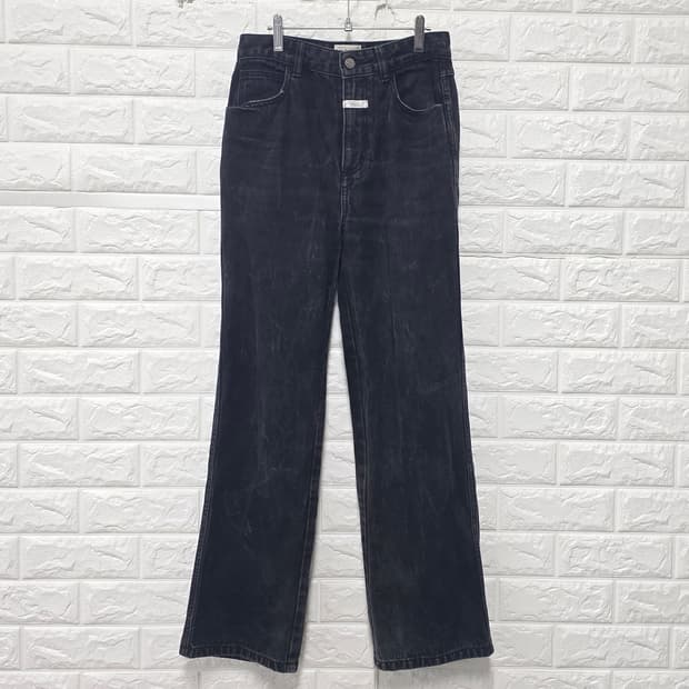 마리떼 프랑소와 저버 블랙 와이드 데님 팬츠 26