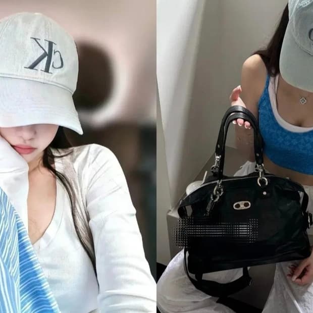 연청 라이트데님 CK 캘빈클라인 레터링 데님 볼캡 모자