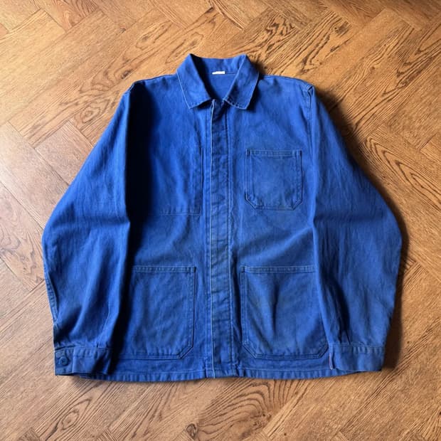 [M]90's 빈티지 잉크블루 프렌치 워크자켓