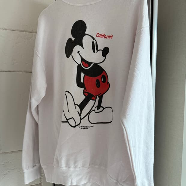 80s 디즈니 미키마우스 스웻셔츠 화이트