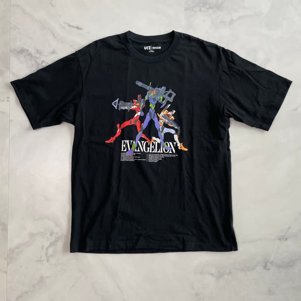 에반게리온 유니클로 콜라보 UT 블랙 L
