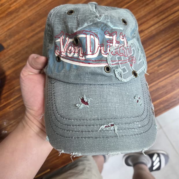 본더치 빈티지 스터드 데미지 모자 프리