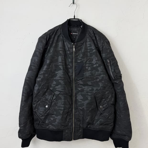 AIRWALK 블랙 카모 MA-1 봄버