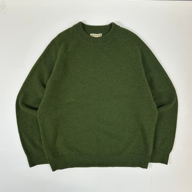 토마스 모어 크루넥 니트 (모스그린)