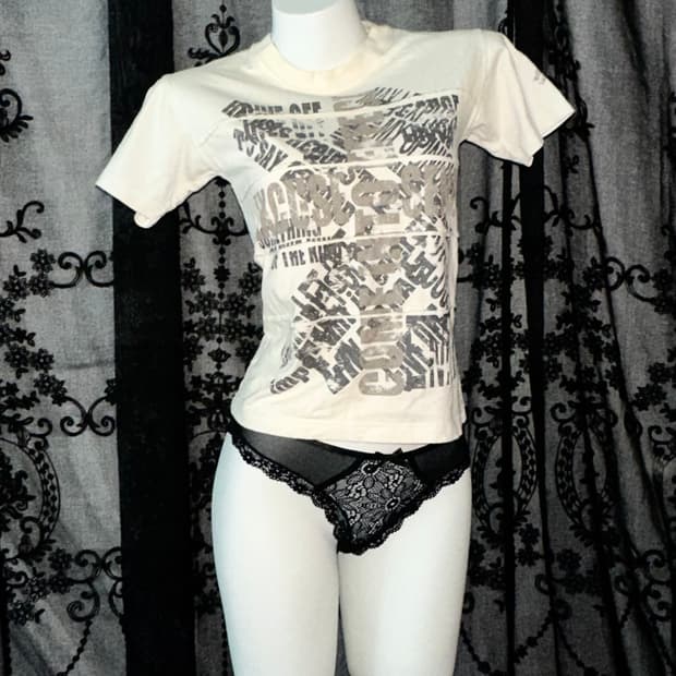 Y2k lettering short-sleeved