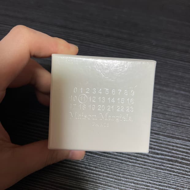 메종 마르지엘라 로고 뉴메리컬 밴드 실버 링 7