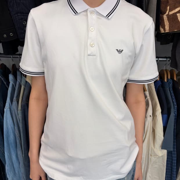 Emporio Armani 화이트 폴로 셔츠