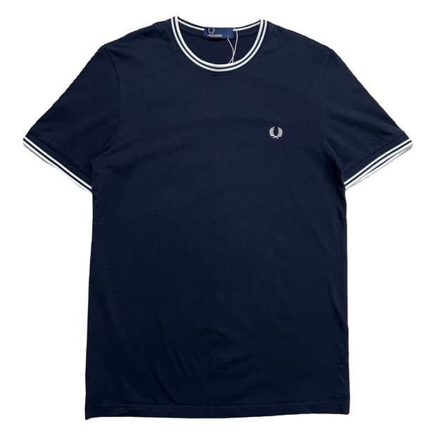 FRED PERRY 트윈텀 네이비 반팔 S