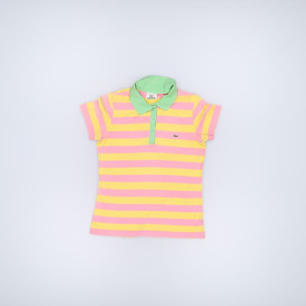 38 라코스테 여성 스트라이프 PK셔츠 0313H1