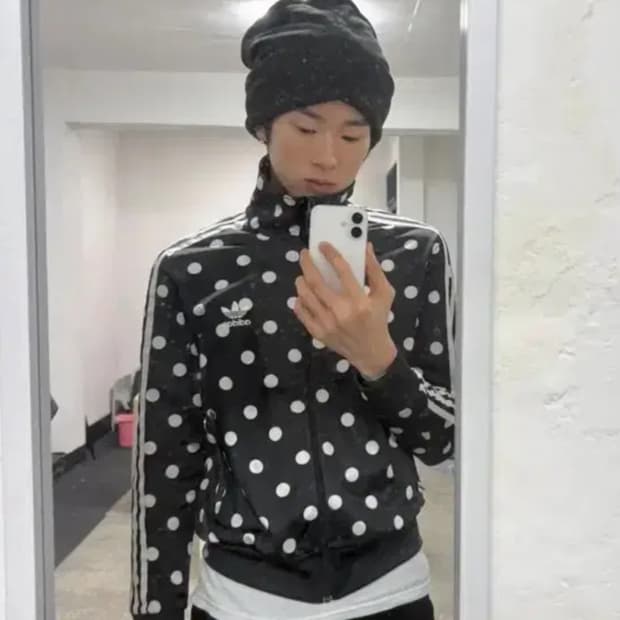 아디다스 빈티지 도트 져지 나우아임영 90사이즈