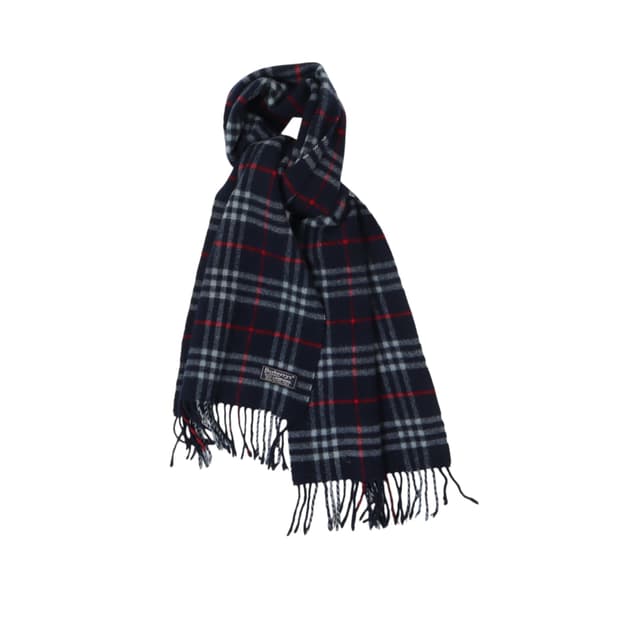 버버리 네이비 노바체크 램스울 머플러