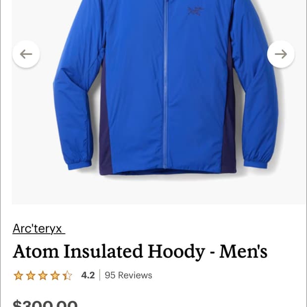 Arc'teryx 아크테릭스 아톰후디 M