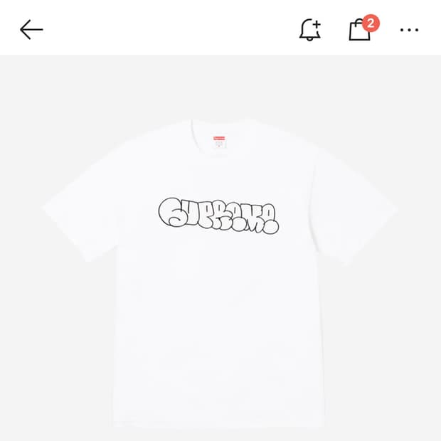 슈프림 x 홈런 티셔츠 화이트 M