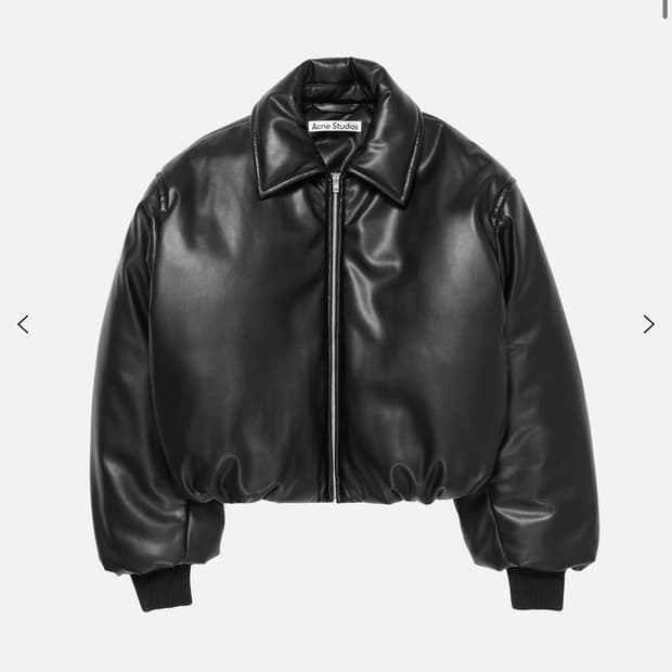 acne studios 아크네 인조 가죽 봄버 재킷