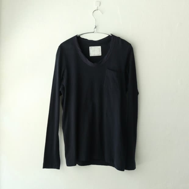 사카이 롱슬리브 다크 네이비 니트