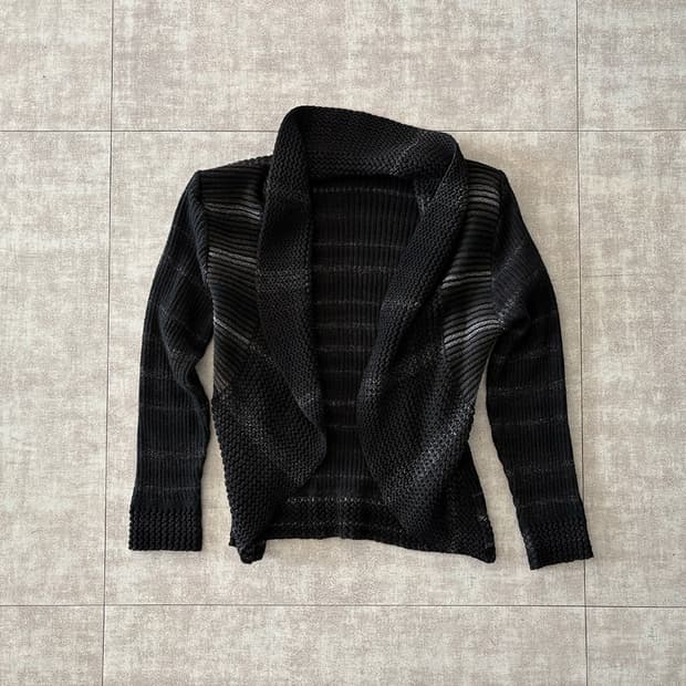 open knit cardigan