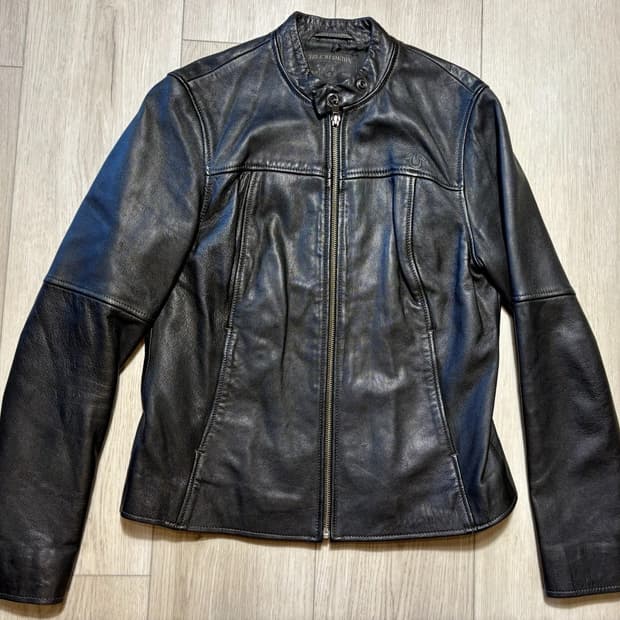트루릴리전 레더 모토 자켓