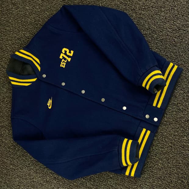 나이키 00‘s 모직/폴리 리버시블 바시티 자켓