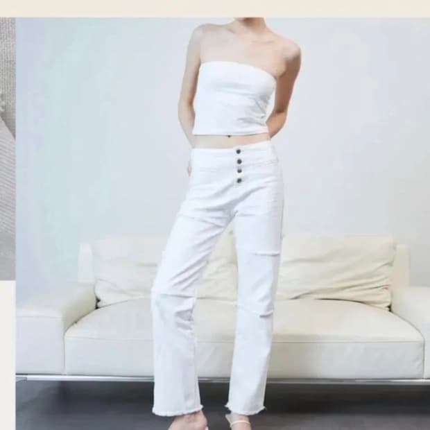 글로니 다운타운팬츠 시애틀진 화이트 S