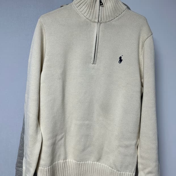 폴로 정품 반집업 니트 스웨터