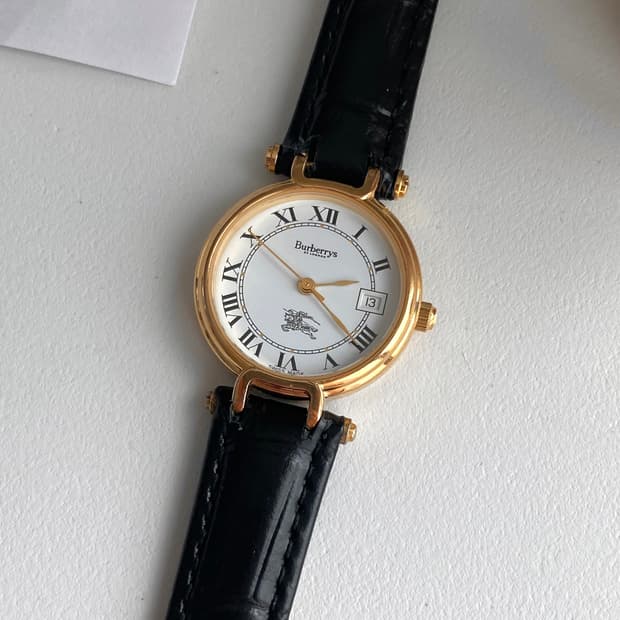 Burberrys 버버리 쿼츠 골드 레이디스