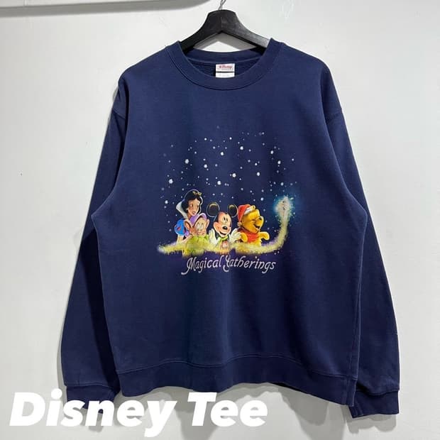 디즈니 올드스쿨 프린팅 후드티