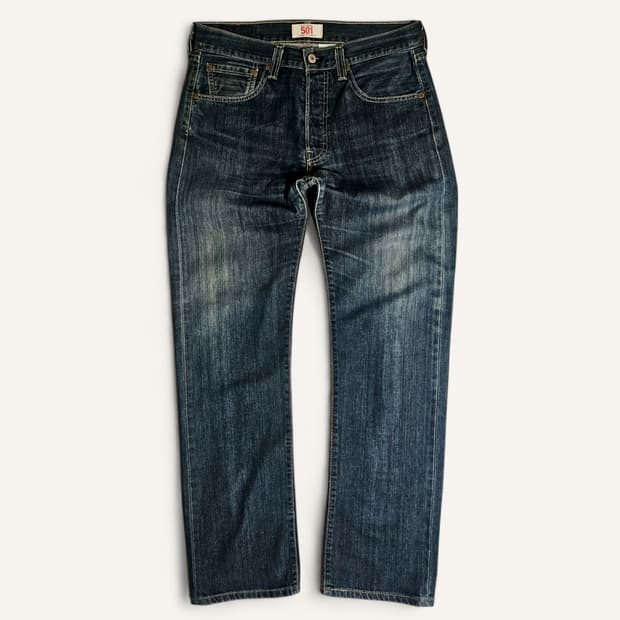 [31X32][리바이스]00's 501®오리지널 스트레이트 워시드 데님