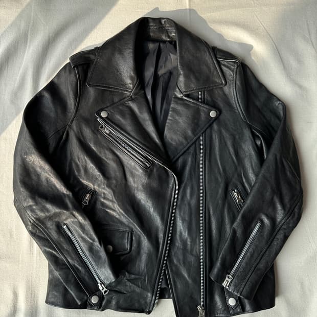 M Japanese vintage 양가죽 라이더 자켓