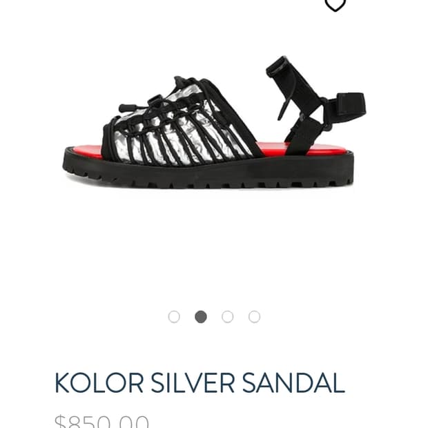 (새상품)Kolor in Japan 실버 스트렙 비블람 샌들