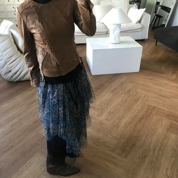 vintage slim fit leather jacket