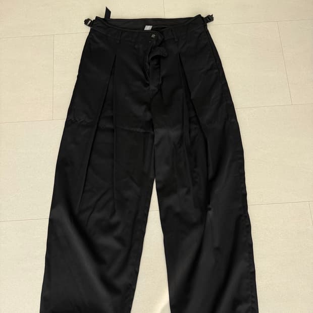 언어펙티드 와이드 팬츠 블랙 L 