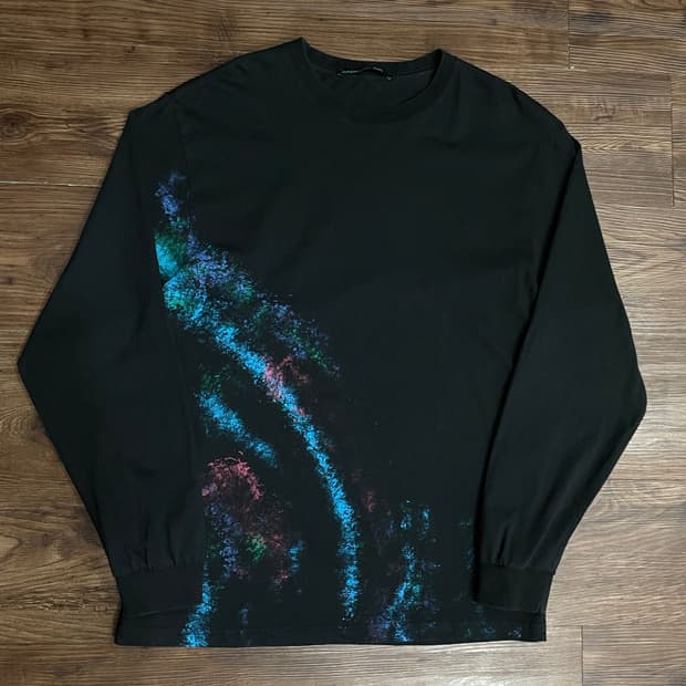 앤더슨벨 블랙 프린팅 롱슬리브 긴팔