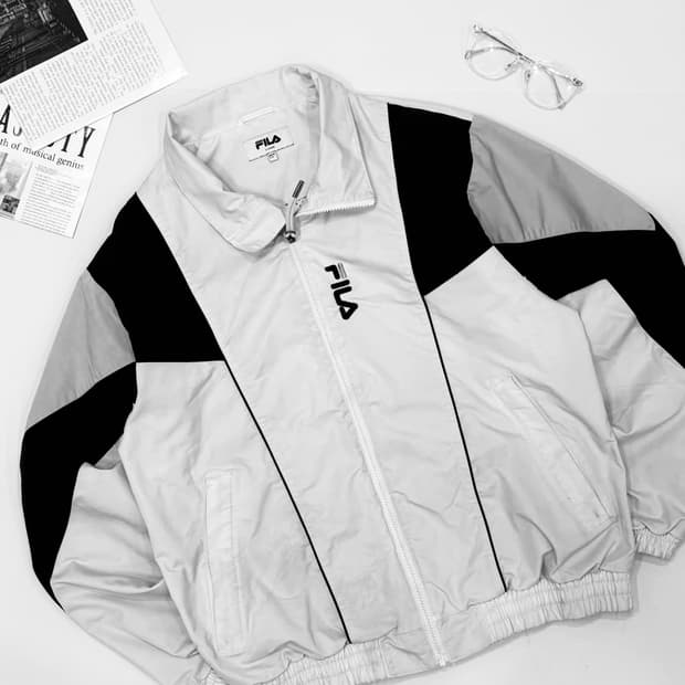 휠라 오버핏 이탈리아 바람막이