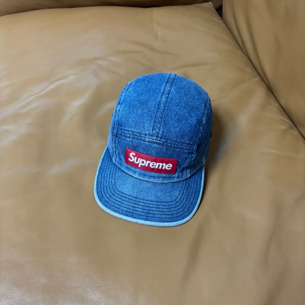Supreme 슈프림 워시드 데님 캠프캡 모자 (Washed Denim)