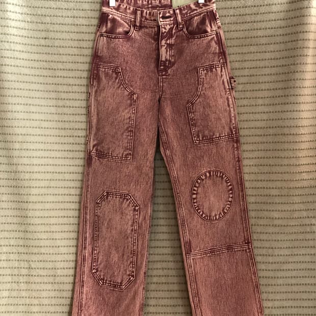 엔더슨밸 빈티지 핑크 카펜터 데님 팬츠