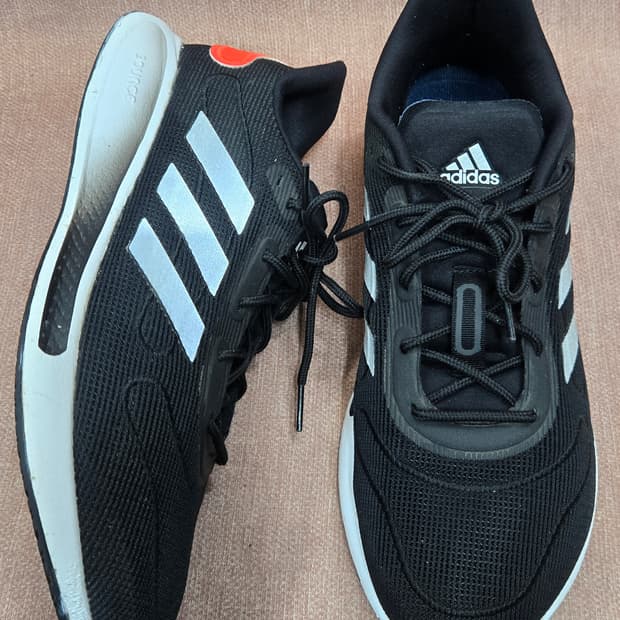 아디다스 265mm-갤럭시 런 발편한 초경량 런닝화 운동화 신발 블랙