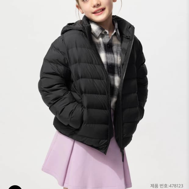 유니클로 키즈워셔블파카 경량패딩