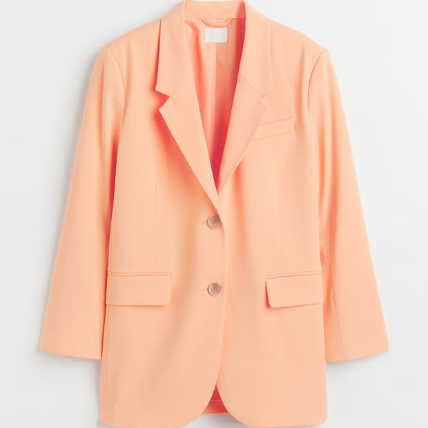 H&M 블레이져 팬츠 셋업 애프리콧 